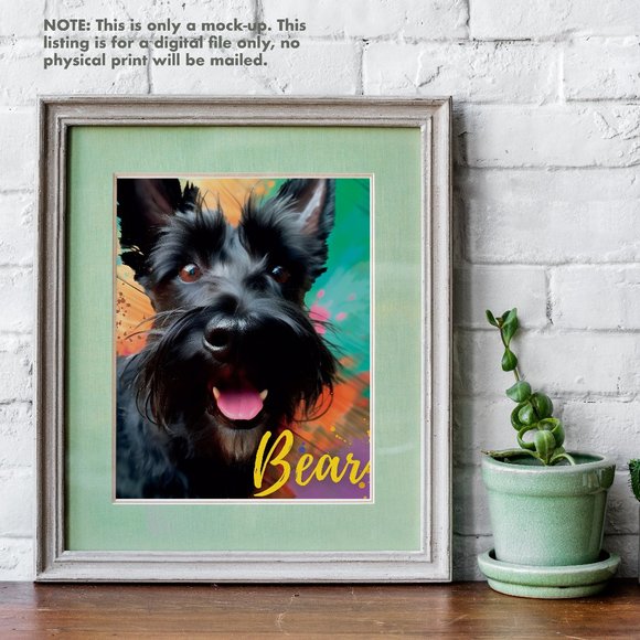 Transform Your Pet's Photo into a Work of Art - Custom Printable Wall Art - Picture 3 of 6
